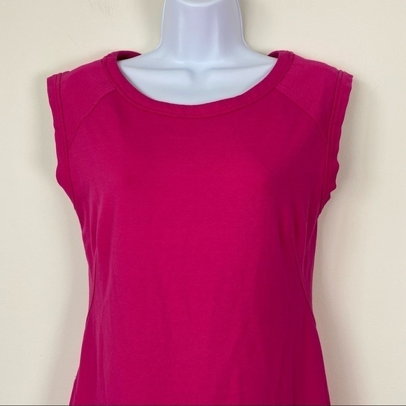 YOANA BARASCHI Bright Pink Mini Dress Cutout Back Size Medium Cocktail Barbie - Picture 3 of 7